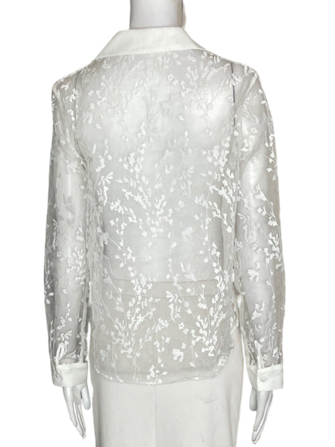 Camisa Beulah Transparente Manga larga Blanco - Talla M