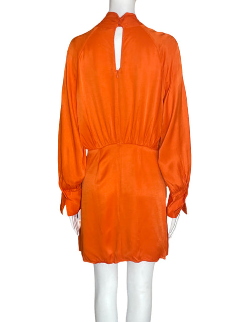 Vestido Zara Manga larga Mini Naranja - Talla M