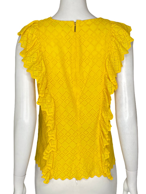 Blusa Ralph Lauren de Algodón Troquelado Amarillo - Talla XS