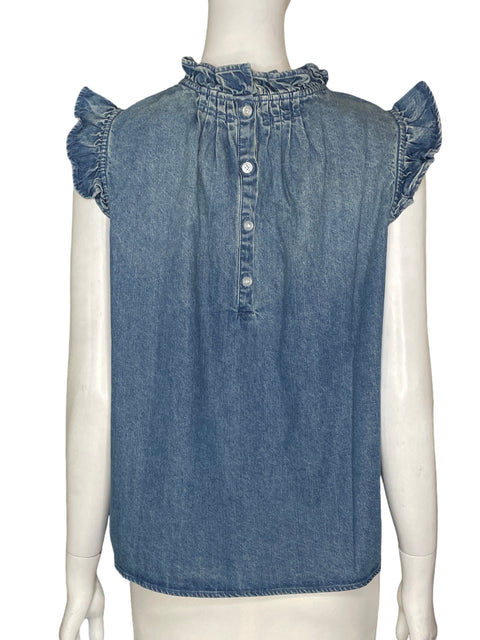 Blusa Tribal Jeans de Algodón Denim Azul - Talla M