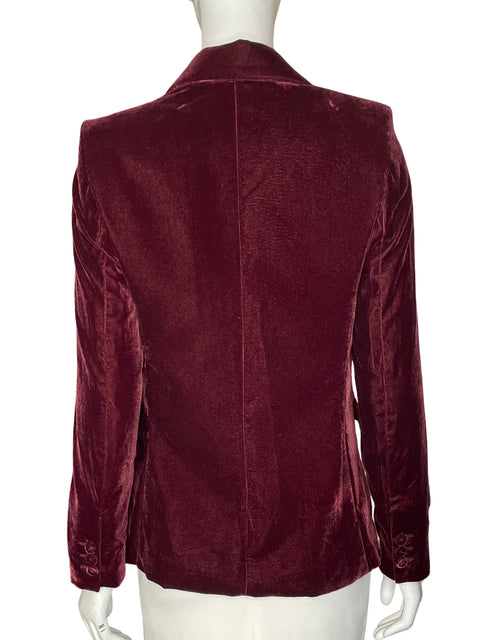 Blazer Mango Terciopelo Rojo - Talla XS