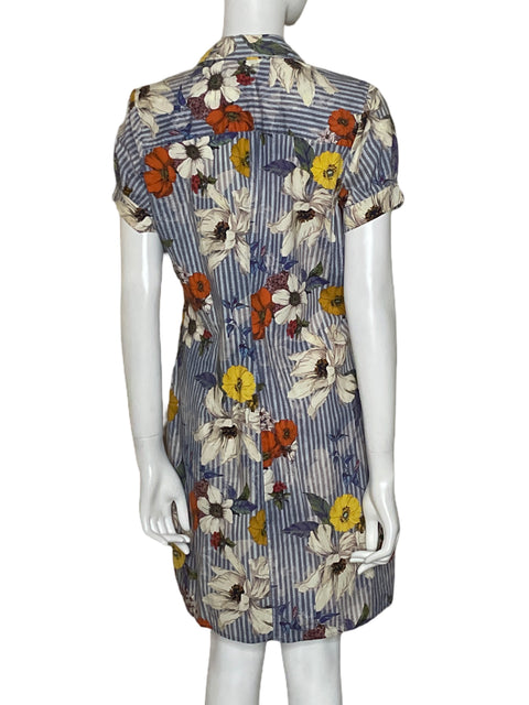 Vestido Studio F Estampado Floral Azul - Talla 8