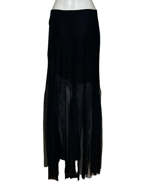 Falda Js Collections Chiffon Maxi Negro - Talla S