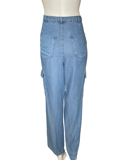 Jean Next de Lino Cargo Azul - Talla 40