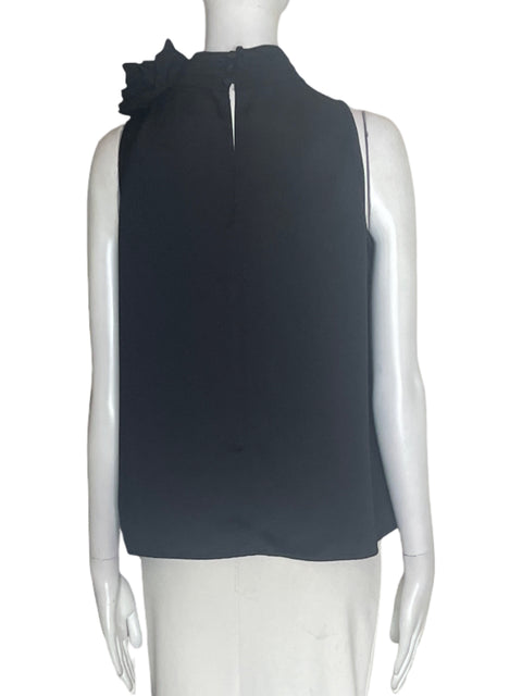 Blusa W/fiesta Apliques Sin mangas Negro - Talla S
