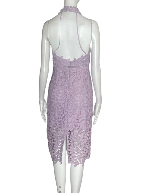 Vestido Bardot Tejido Tiras Morado - Talla 12