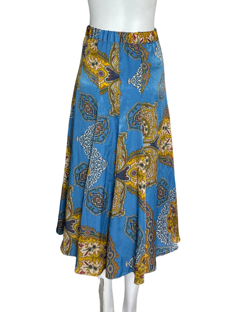 Falda Zara Estampado Suelto Azul - Talla XS