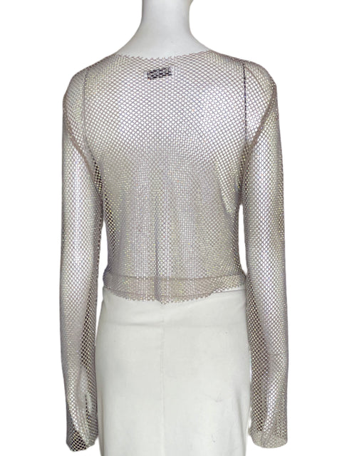 Blusa Tesoro Tps Malla Brillo Dorado - Talla M