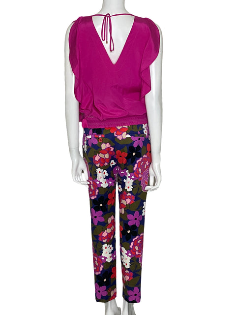 Conjunto Trina Turk Vuelos Floral de Algodón Rosado - Talla 4