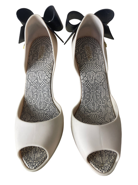 Zapato Melissa Lazo Punta abierta Blanco - Talla 38