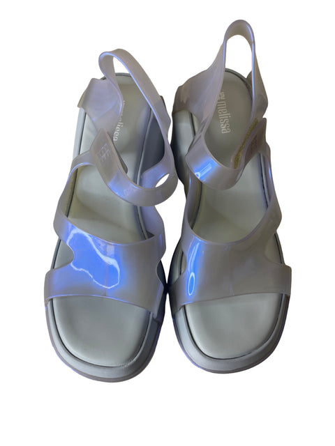 Sandalia Melissa Transparente Tiras Morado - Talla 38