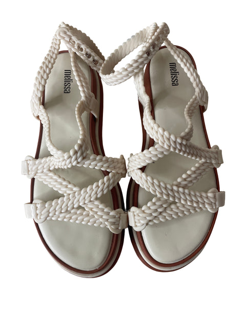 Zapato Melissa Tiras Plataforma Blanco - Talla 38