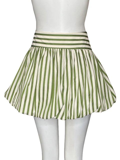 Falda Glam Rayas Globo Verde - Talla M