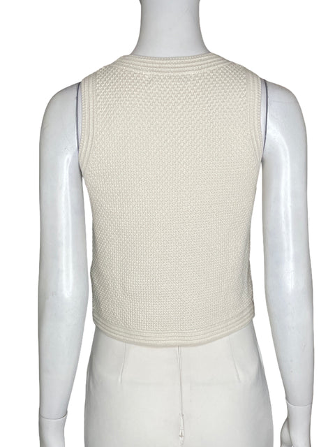 Blusa Uniqlo de Algodón Cropped Sin mangas Beige - Talla XS