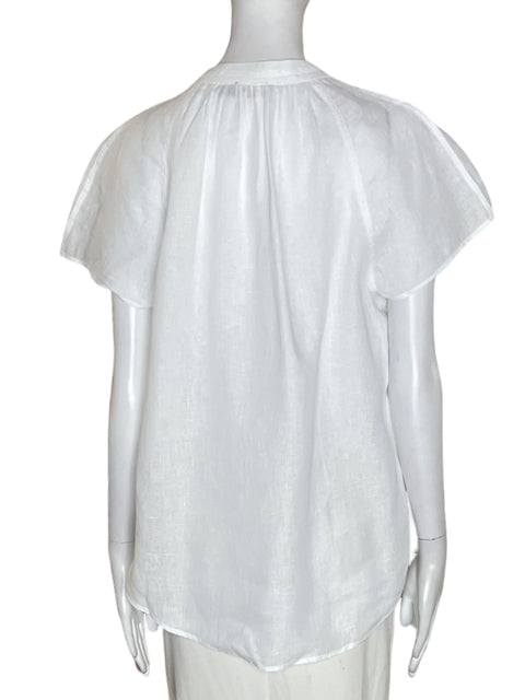 Blusa Polo Ralph Lauren de Lino Manga corta Suelto Blanco - Talla M