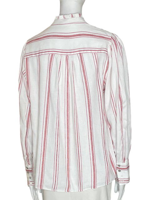 Camisa Massimo Dutti de Algodón Rayas Manga larga Rojo - Talla 10