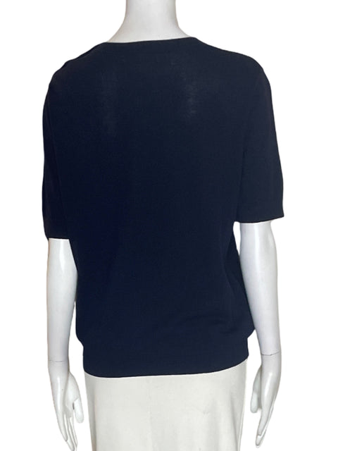 Blusa Tory Burch de Algodón Manga corta Botones Azul - Talla S