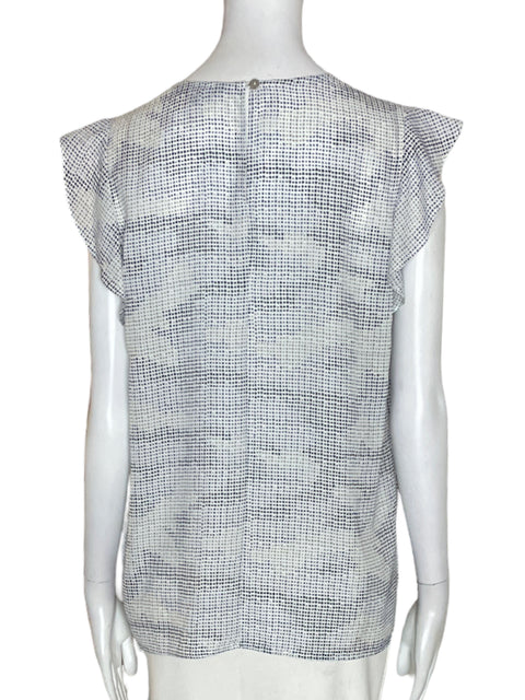 Blusa Tommy Hilfiger Lunares Suelto Gris - Talla 8