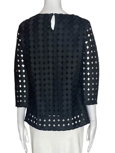 Blusa Tesoro Tps Troquelado Manga larga Negro - Talla S