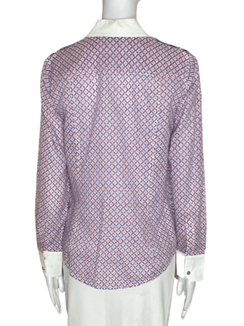 Camisa Tory Burch de Algodón Estampado Manga larga Rojo - Talla 6