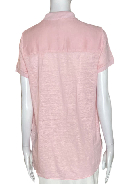 Blusa Adolfo Dominguez de Algodón Manga corta Bolsillo Rosado - Talla S