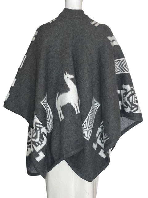Abrigo Tesoro Tps Puntos Estampado Gris - Talla U