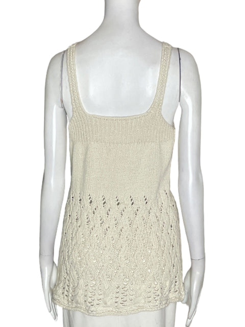 Blusa Acné Studios de Algodón Tejido Sin mangas Beige - Talla S