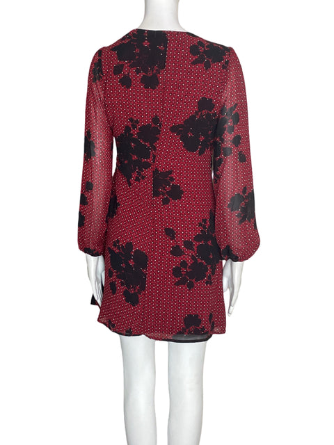 Vestido Trixxi Mini Cuello v Rojo - Talla S
