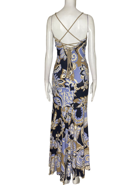 Vestido Studio F Tiras Maxi Azul - Talla 2