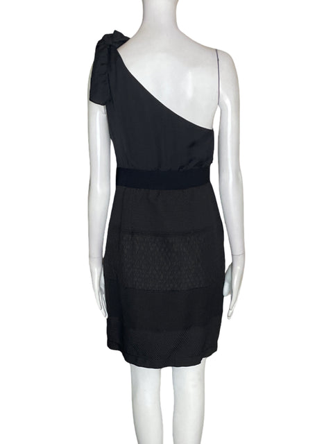 Vestido Studio M Oneshoulder Liso Negro - Talla L
