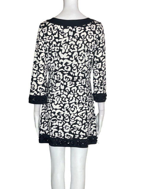 Vestido Internacional Concepts Pedreria Midi Negro - Talla M