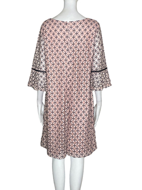 Vestido Sandra Darren Transparente Estampado Rosado - Talla M