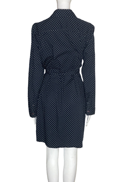 Vestido Tommy Hilfiger de Algodón Lunares Manga larga Azul - Talla XL