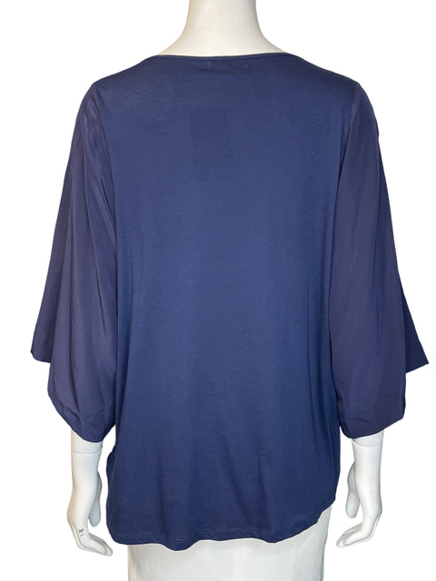 Blusa Hoss Intropia de Algodón Lentejuelas Azul - Talla L