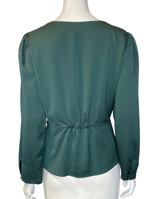 Blusa J. Crew Manga larga Cuello v Verde - Talla 14