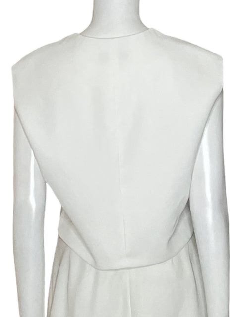 Chaleco Zara Recto Blanco - Talla L