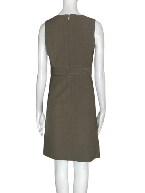 Vestido Tory Burch de Algodón Sin mangas Zipper Gris - Talla 0