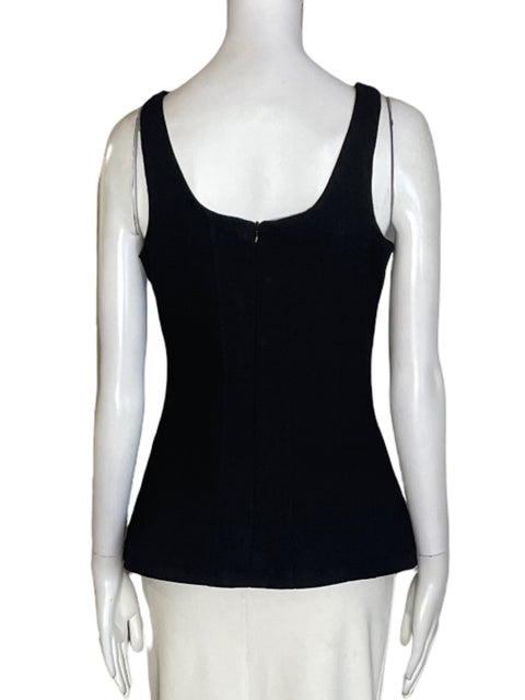 Blusa Pastel Botones Marino Negro - Talla M