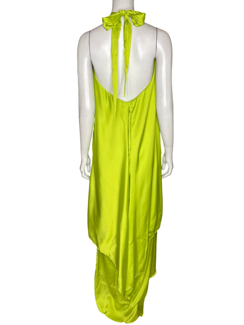 Vestido Baobab Maxi Satinado Verde - Talla M