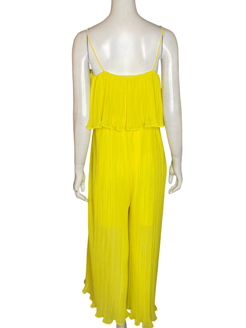 Mono Zara Vuelos Plisado Amarillo - Talla L