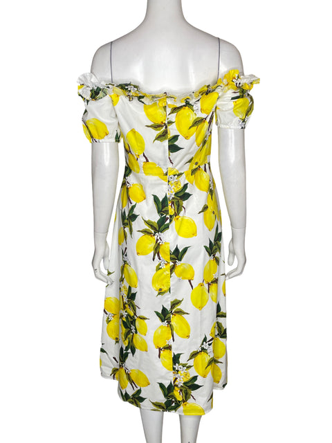 Vestido Sugarlips Vuelos Estampado Amarillo - Talla S