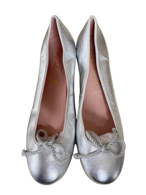 Sandalia Pretty Ballerinas Punta redonda Plateado - Talla 41