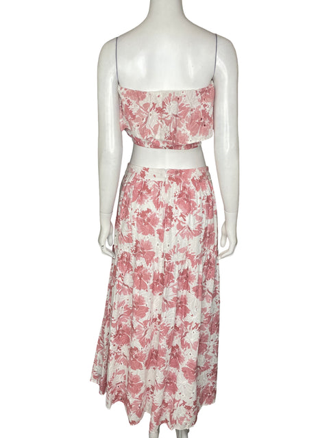 Conjunto Lalavon Troquelado Floral Rosado - Talla M