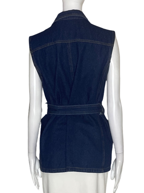 Blusa Win Keelin Botones Bolsillo Azul - Talla L
