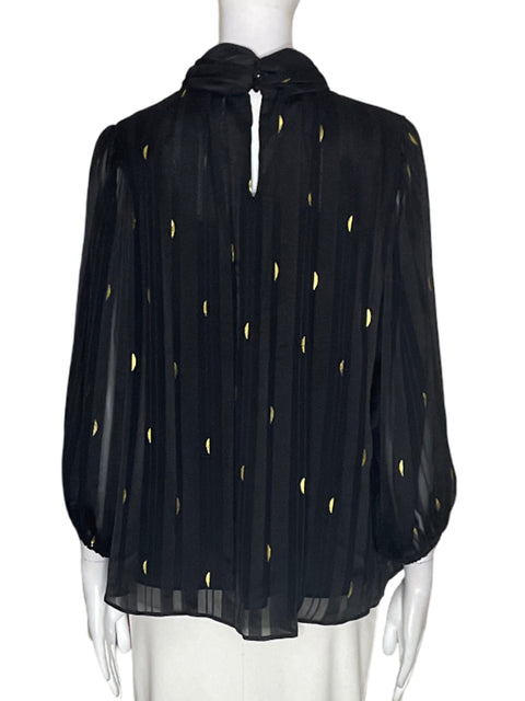 Blusa Zac & Rachel Brillo Transparente Negro - Talla M