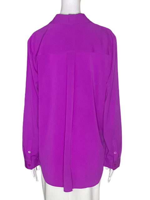 Camisa Atenttion Liso Botones Morado - Talla XL