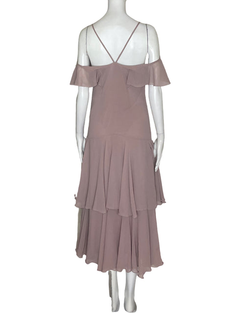 Vestido Asos Vuelos Halter Beige - Talla 8