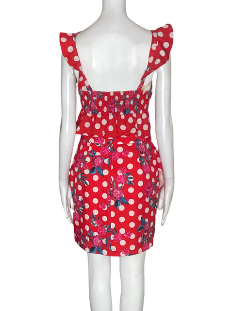 Conjunto Dygarni Falda/blusa Estampado Naranja - Talla M