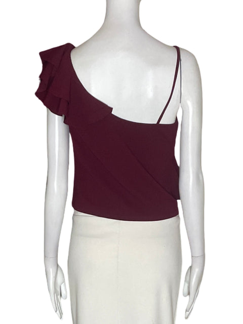 Blusa Nylon Apparel Tiras Ruchas Morado - Talla L