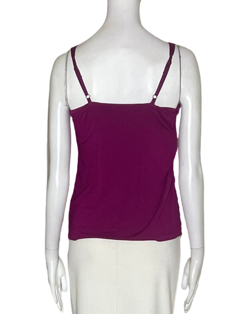 Blusa Cache Plisado Liso Morado - Talla S